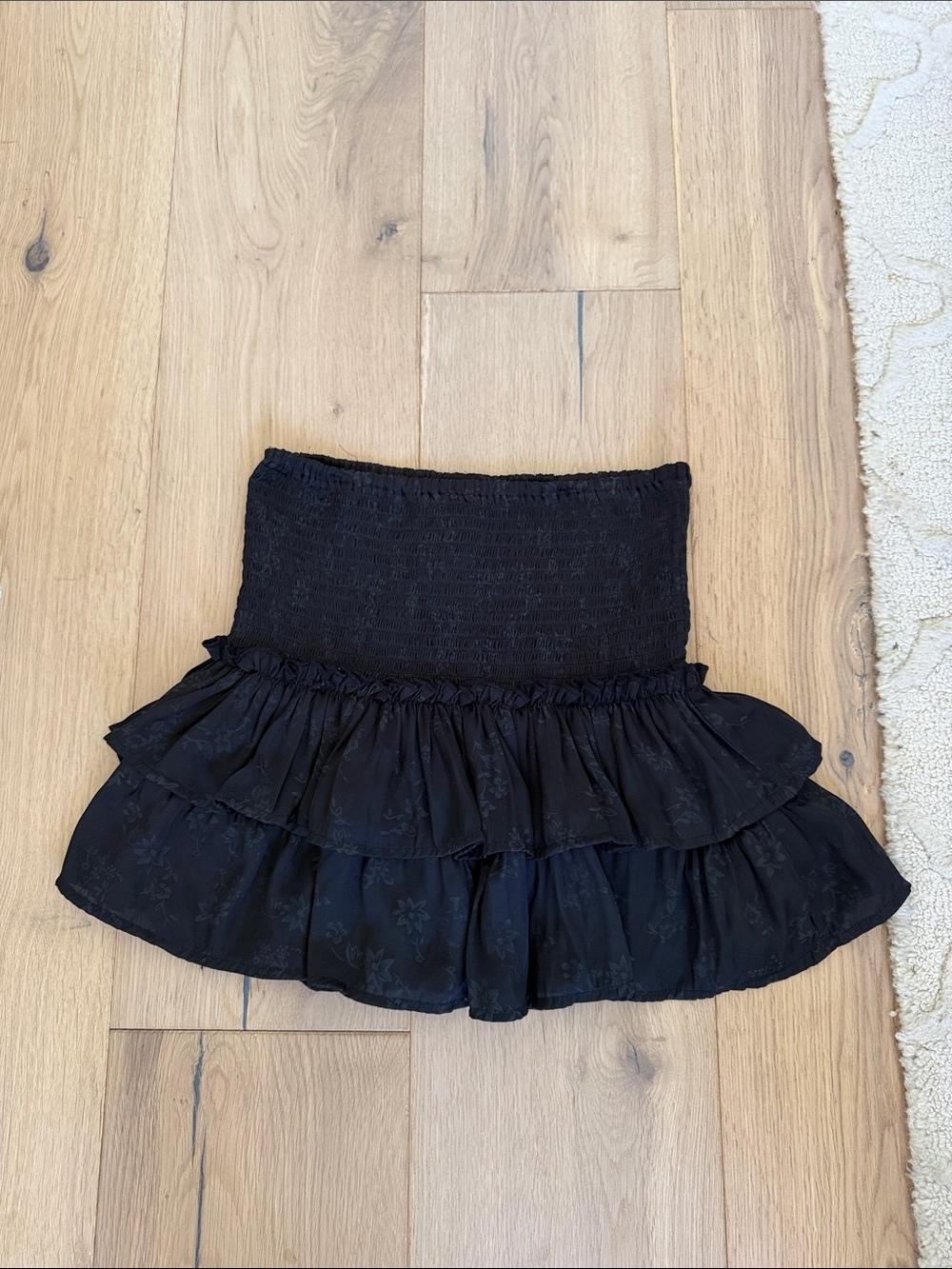 Skylar + Madison Black Tiered Ruffle Mini Skirt